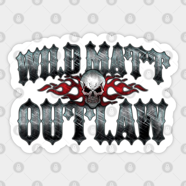Wild Matt Outlaw Sticker by midwestprowrestling